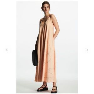 COS V-neck printed slip dress size 6